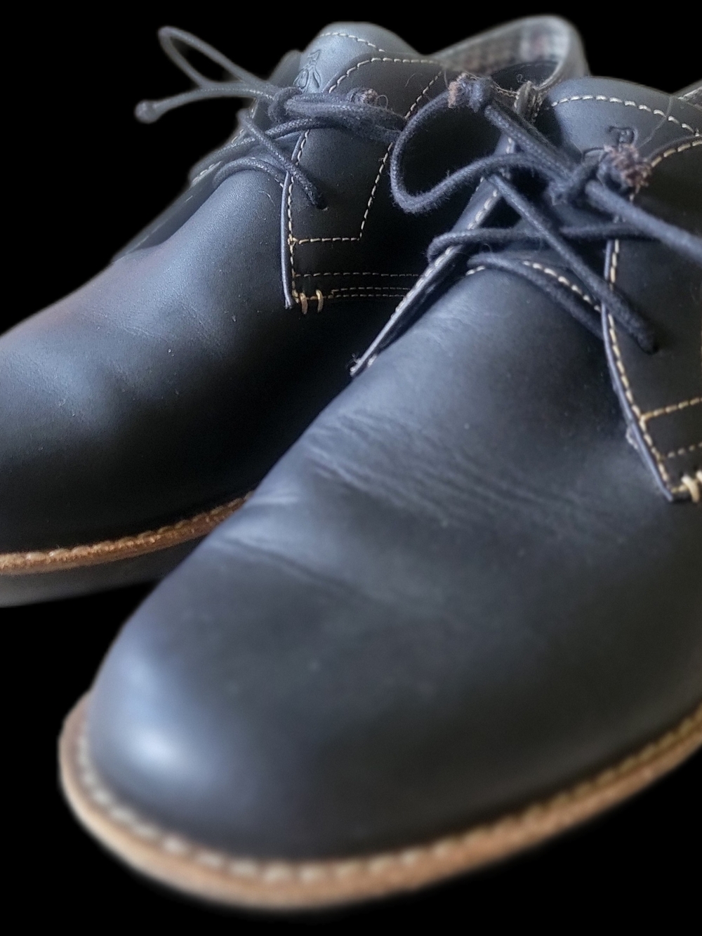Men's Black Lace-Up Casual Dress Shoes